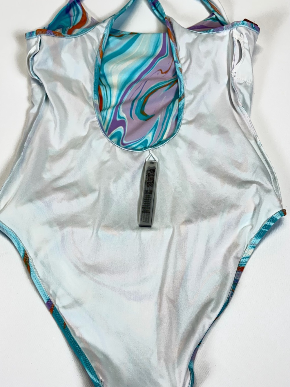 PINK Victoria’s Secret Marble Print One Piece Swimsuit Size Small NWT - Picture 5 of 5